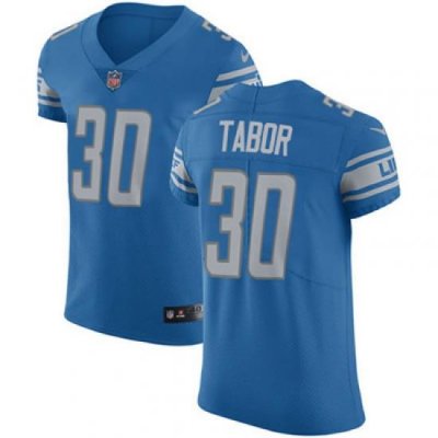 Nike Lions #30 Teez Tabor Blue Team Color Mens Stitched NFL Vapor Untouchable Elite Jersey