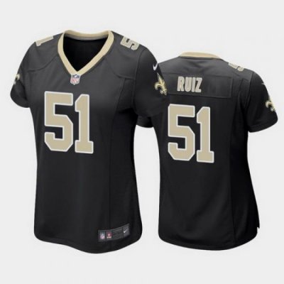 women cesar ruiz new orleans saints black game jersey