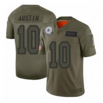 Men Dallas Cowboys 10 Tavon Austin Limited Camo 2019 Salute to Service Football Jersey