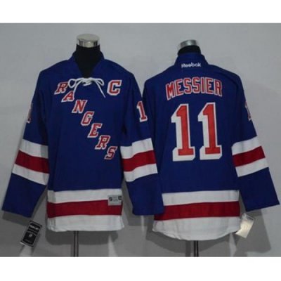 Rangers #11 Mark Messier Blue Home Stitched Youth NHL Jersey