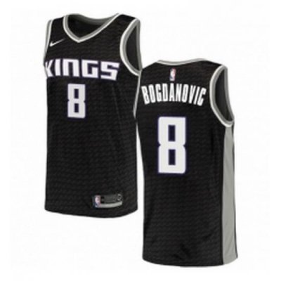 Youth Nike Sacramento Kings 8 Bogdan Bogdanovic Swingman Black NBA Jersey Statement Edition