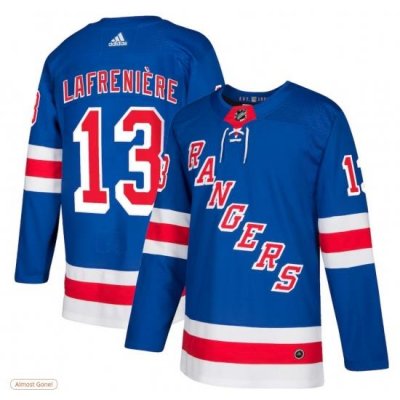 Men New York Rangers Alexis Lafreniere #13 adidas Blue Home Player Jersey