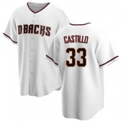 Mens Arizona Diamondbacks Neyfy Castillo White Home Jersey