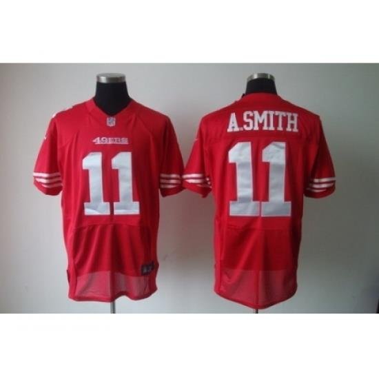 Nike San Francisco 49ers 11 Alex Smith Red Elite NFL Jersey