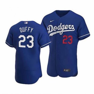 Men Los Angeles Dodgers Danny Duffy 23 Blue Flex Base Stitched MLB Jersey