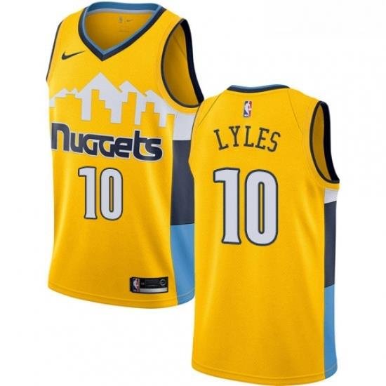 Youth Nike Denver Nuggets 10 Trey Lyles Swingman Gold Alternate NBA Jersey Statement Edition