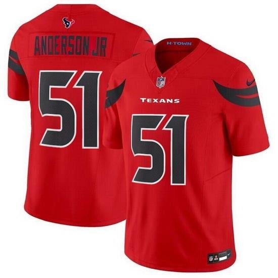 Men Houston Texans 51 Will Anderson Jr  Red 2024 Alternate F U S E Vapor Stitched Jersey