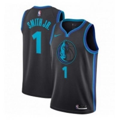 Womens Nike Dallas Mavericks 1 Dennis Smith Jr Swingman Charcoal NBA Jersey City Edition