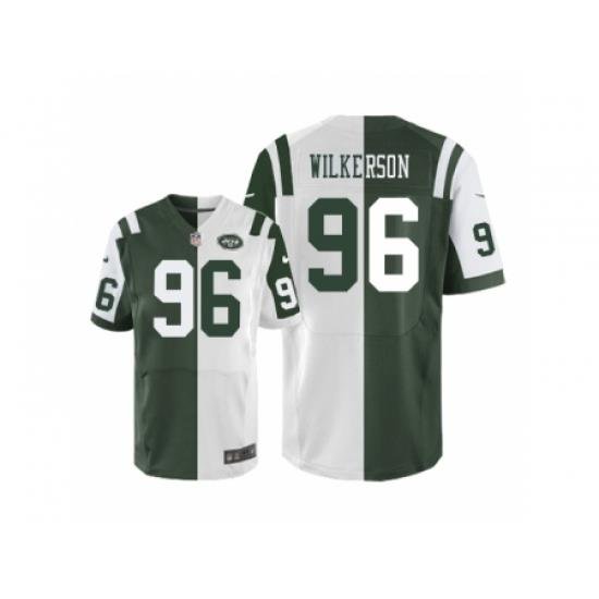 Nike New York Jets 96 Muhammad Wilkerson Green White Elite Split NFL Jersey