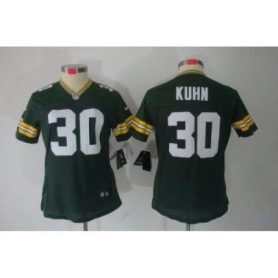 Women Nike Green Bay Packers #30 John Kuhn Green Color[NIKE LIMITED Jersey]