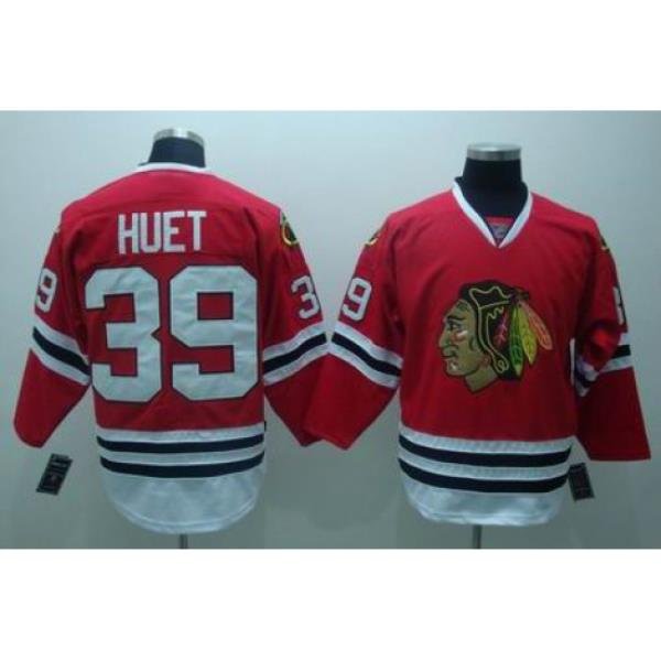 RBK Chicago Blackhawks #39 HUET jersey red