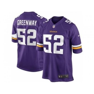 Nike Minnesota Vikings 52 Chad Greenway Purple Game NFL Jersey