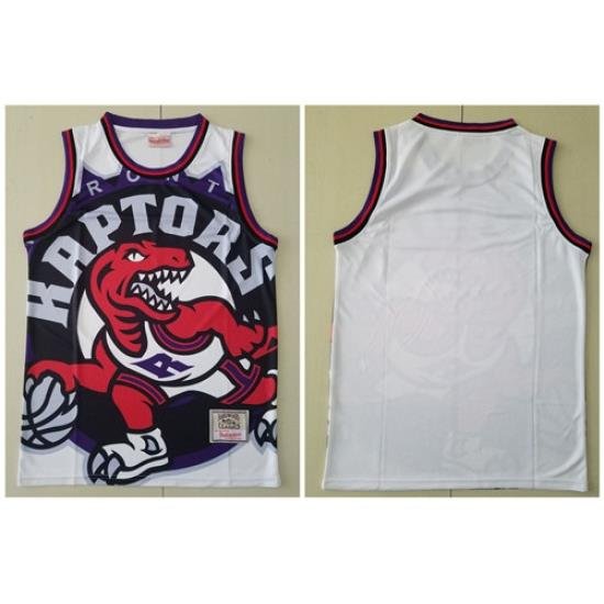 Raptors Big Face White Hardwood Classics Swingman Jersey