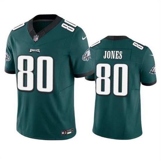 Men Philadelphia Eagles 80 Julio Jones Green 2023 F U S E  Vapor Untouchable Limited Stitched Football Jersey