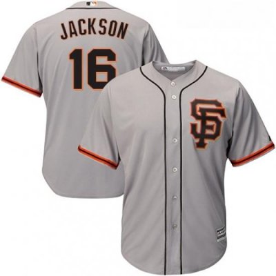 Youth Majestic San Francisco Giants 16 Austin Jackson Replica Grey Road 2 Cool Base MLB Jersey