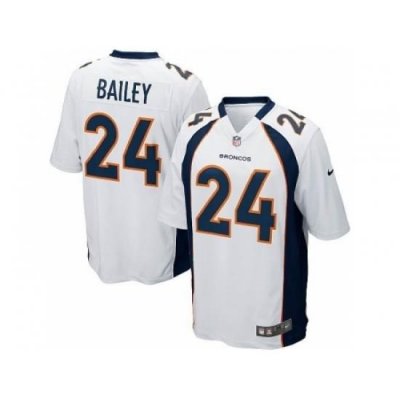 Nike Denver Broncos 24 Champ Bailey White Game NFL Jersey