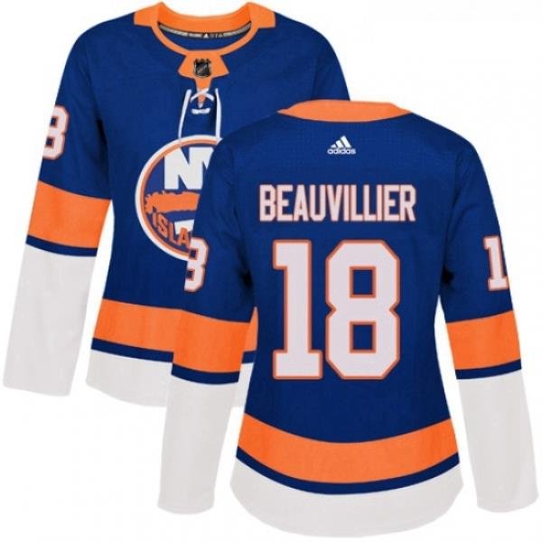 Womens Adidas New York Islanders 18 Anthony Beauvillier Premier Royal Blue Home NHL Jersey