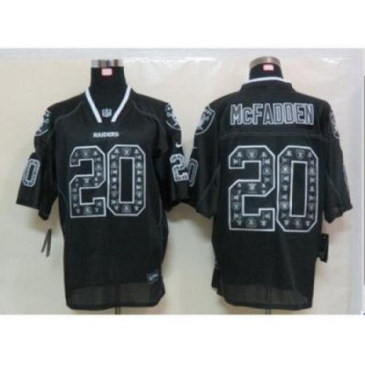 Nike Oakland Raiders 20 Darren McFadden Black Elite Lights Out Fashion NFL Jersey