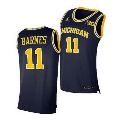 Michigan Wolverines Isaiah Barnes Navy 2021 Class Jersey