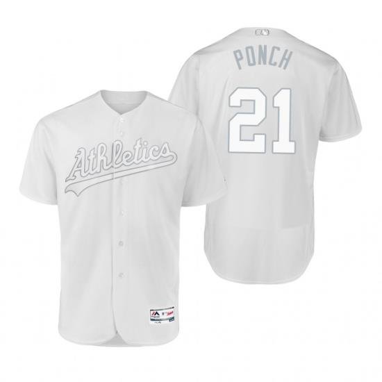 Oakland Athletics Marco Estrada Ponch White 2019 Players Weekend MLB Jersey