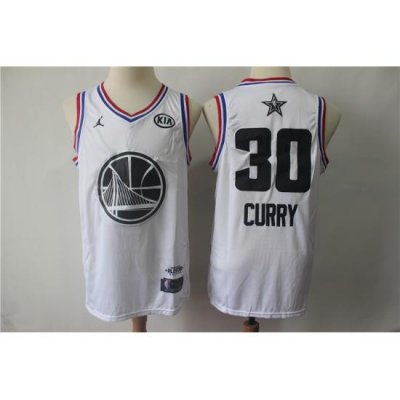 Warriors 30 Stephen Curry White 2019 NBA All Star Game Jordan Brand Swingman Jersey