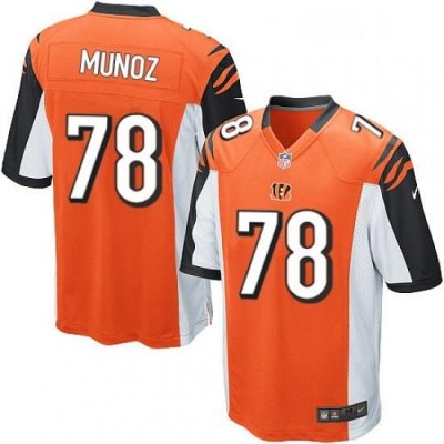 Mens Nike Cincinnati Bengals 78 Anthony Munoz Game Orange Alternate NFL Jersey