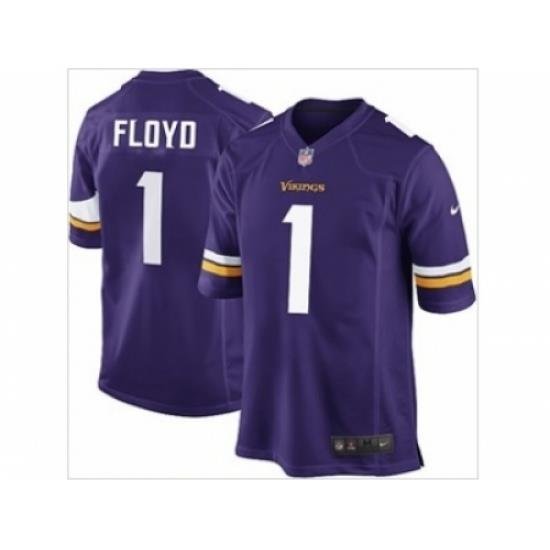 Nike Minnesota Vikings 1 Sharrif Floyd purple game NFL Jersey