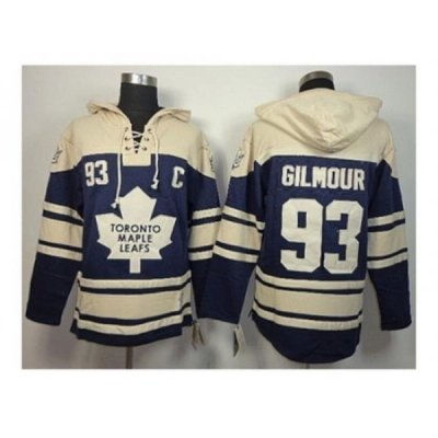 NHL Jerseys Toronto Maple Leafs #93 Gilmour blue-cream[pullover hooded sweatshirt][patch C]