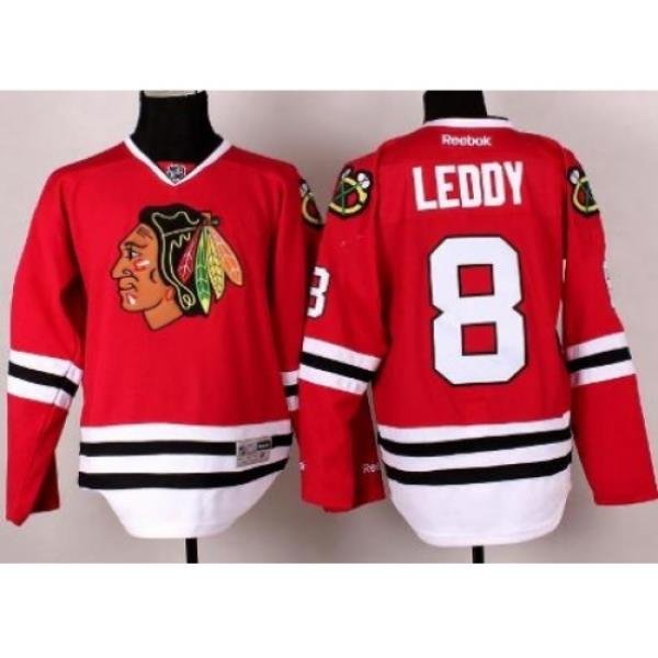 Chicago Blackhawks 8 Nick Leddy Red NHL Jerseys