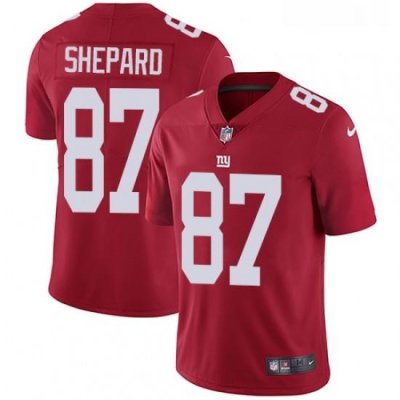 Mens Nike New York Giants 87 Sterling Shepard Red Alternate Vapor Untouchable Limited Player NFL Jersey