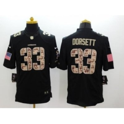 Nike Dallas CoWboys 33 tony dorsett Black Limited Salute to Service NFL Jersey