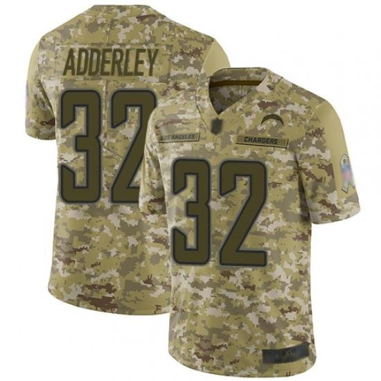 Chargers 32 Nasir Adderley Camo Men Stitched Football Limited 2018 Salute To Service Jersey