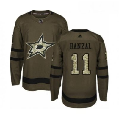 Youth Adidas Dallas Stars 11 Martin Hanzal Premier Green Salute to Service NHL Jersey