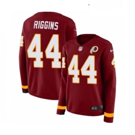 Womens Nike Washington Redskins 44 John Riggins Limited Burgundy Therma Long Sleeve NFL Jersey