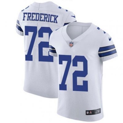 Nike Cowboys #72 Travis Frederick White Mens Stitched NFL Vapor Untouchable Elite Jersey