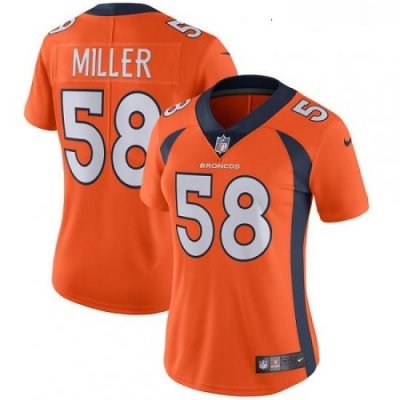 Womens Nike Denver Broncos 58 Von Miller Elite Orange Team Color NFL Jersey