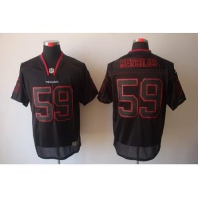 Nike Houston Texans 59 Whitney Mercilus Black Elite Lights Out NFL Jersey