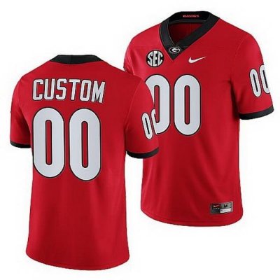 Georgia Bulldogs Custom Red College Football Game Jersey