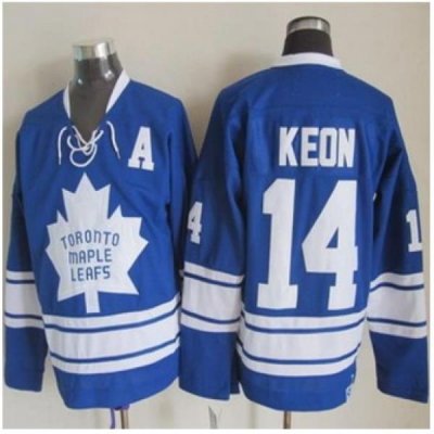 Toronto Maple Leafs #14 Dave Keon Blue CCM Throwback Third Stitched NHL Jersey