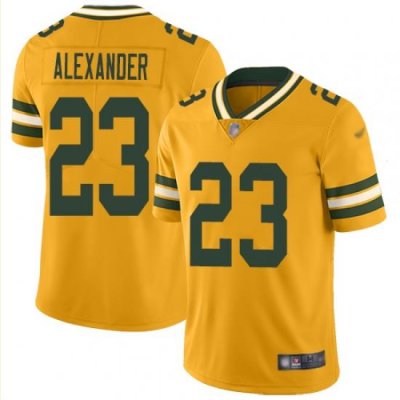 Packers 23 Jaire Alexander Gold Mens Stitched Football Limited Inverted Legend Jersey