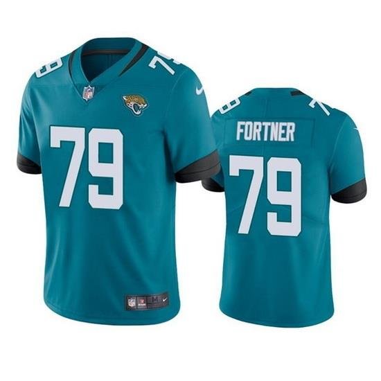 Men Jacksonville Jaguars 79 Luke Fortner Teal Vapor Untouchable Limited Stitched Jersey