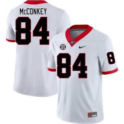 Men #84 Ladd McConkey Georgia Bulldogs College Football Jerseys Stitched-White