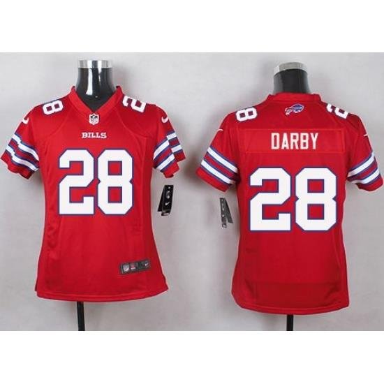 Nike Bills #28 Ronald Darby Red Youth Stitched NFL Limited Rush Jersey