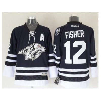 Florida Panthers #12 Mike Fisher Blue Third Stitched NHL Jersey