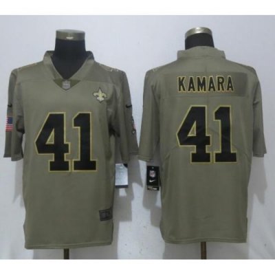 New Nike New Orleans Saints #41 Kamara Olive Salute To Service Limited Jersey