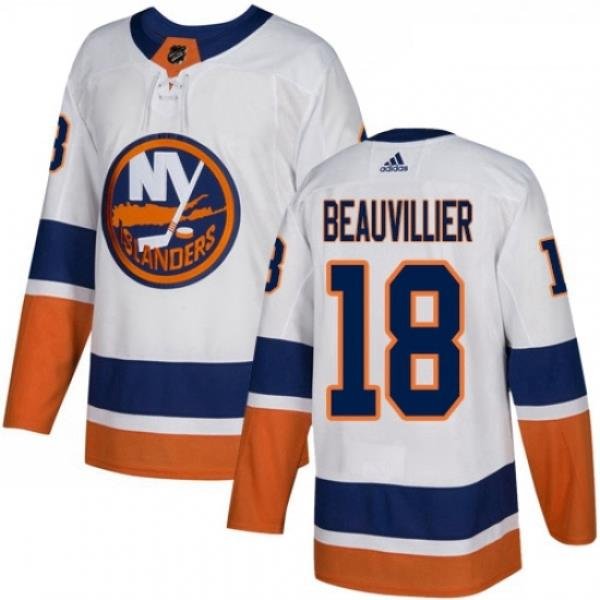 Youth Adidas New York Islanders 18 Anthony Beauvillier Authentic White Away NHL Jersey