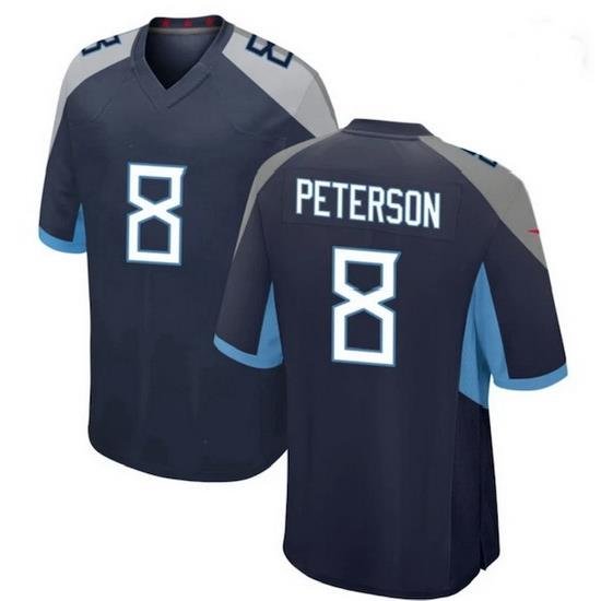 Men Tennessee Titans 8 Adrian Peterson navy Vapor Limited Jersey