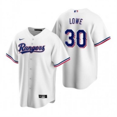 Men Texas Rangers 30 Nathaniel LoWe White Cool Base Stitched Baseball Jersey