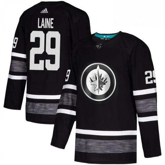 Mens Adidas Winnipeg Jets 29 Patrik Laine Black 2019 All Star Game Parley Authentic Stitched NHL Jersey