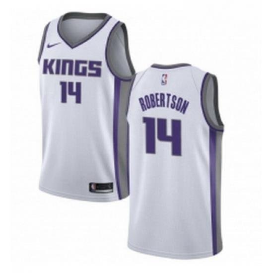 Womens Nike Sacramento Kings 14 Oscar Robertson Authentic White NBA Jersey Association Edition